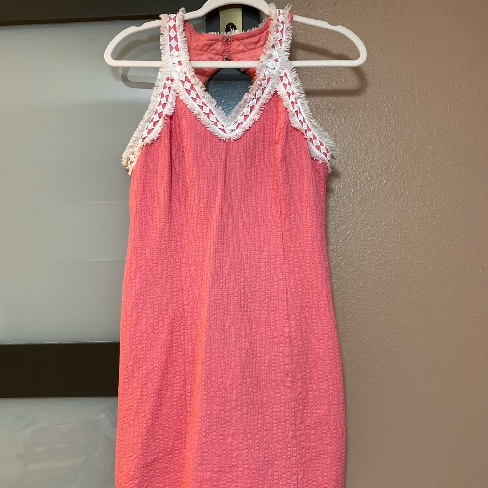 Fit and Flair Coral Dress